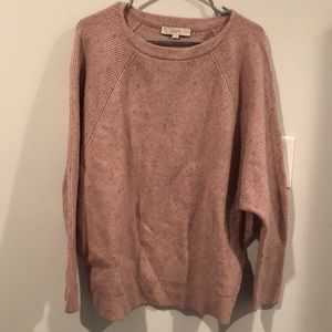 Adorable! Flecked Pink Dolman Sleeve Sweater